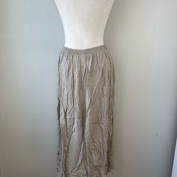 Pre-Owed Vintage K STUDIO Womens Rayon Blend Tan Blouse and Skirt Set Size 10 - Picture 10 of 11